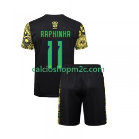 Brasile NAPHINHA 11 Jesus Bambino Maglia Prima 2024 Manica Corta (+ Pantaloncini)